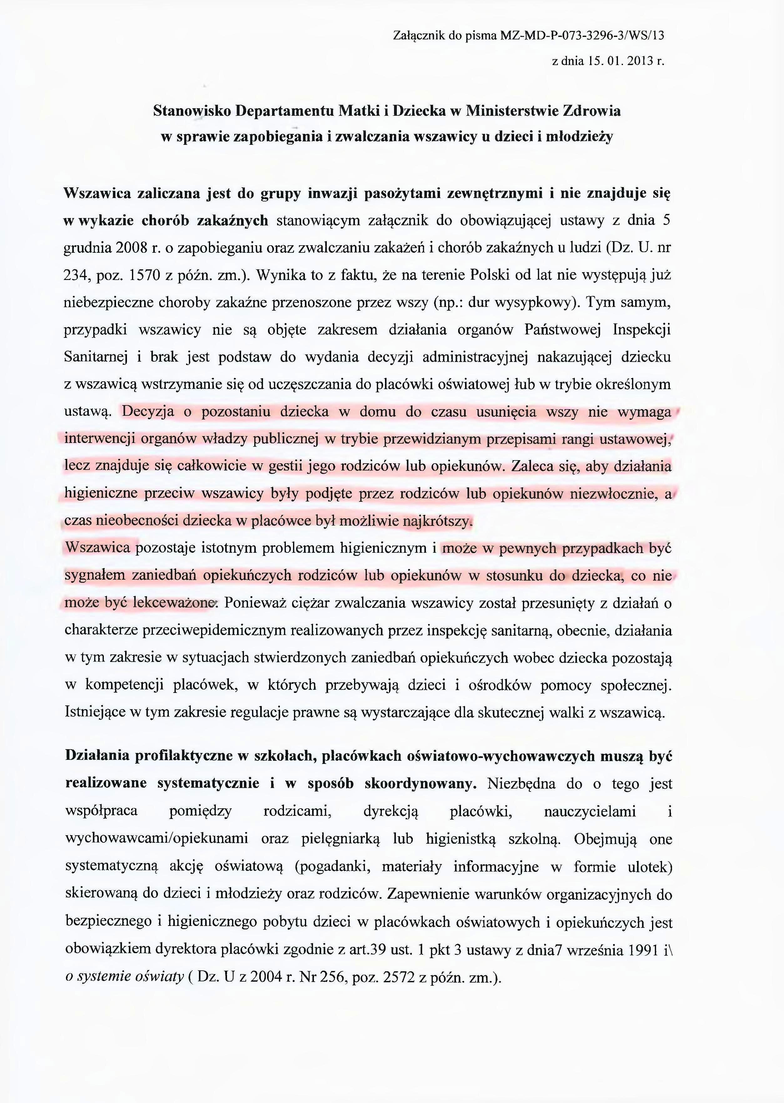 Stanowisko Departamentu Matki i Dziecka - 0001
