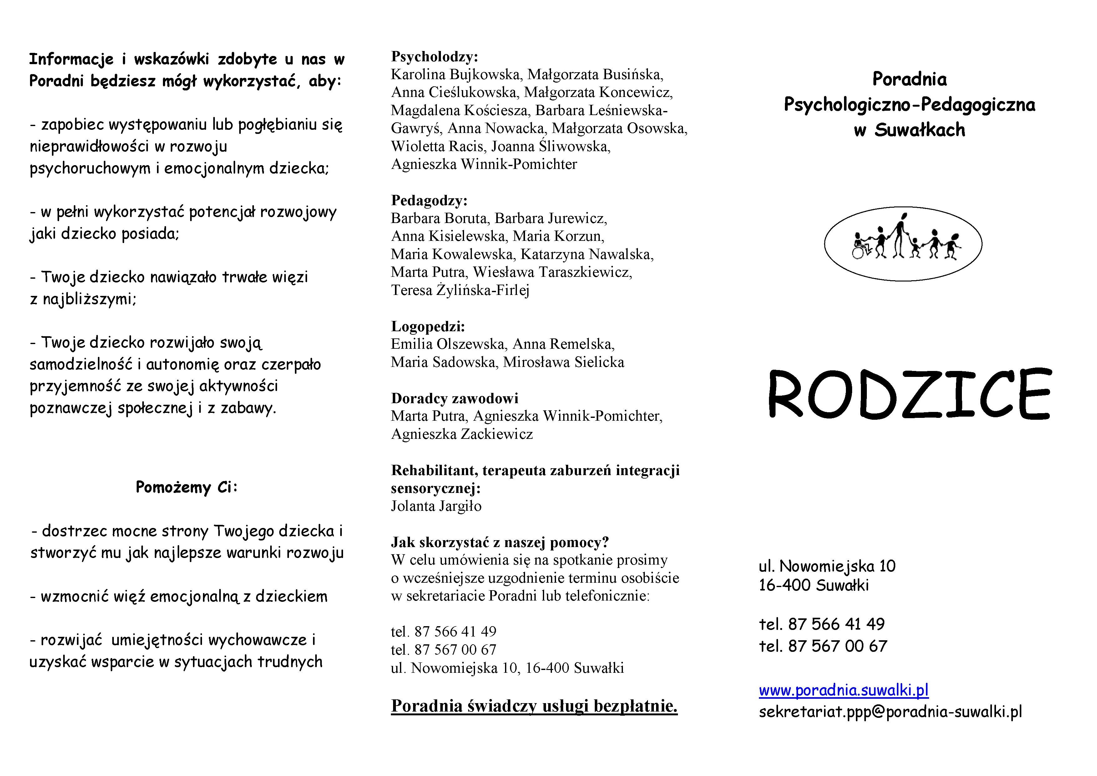 ulotka rodzice poradnia - 0001