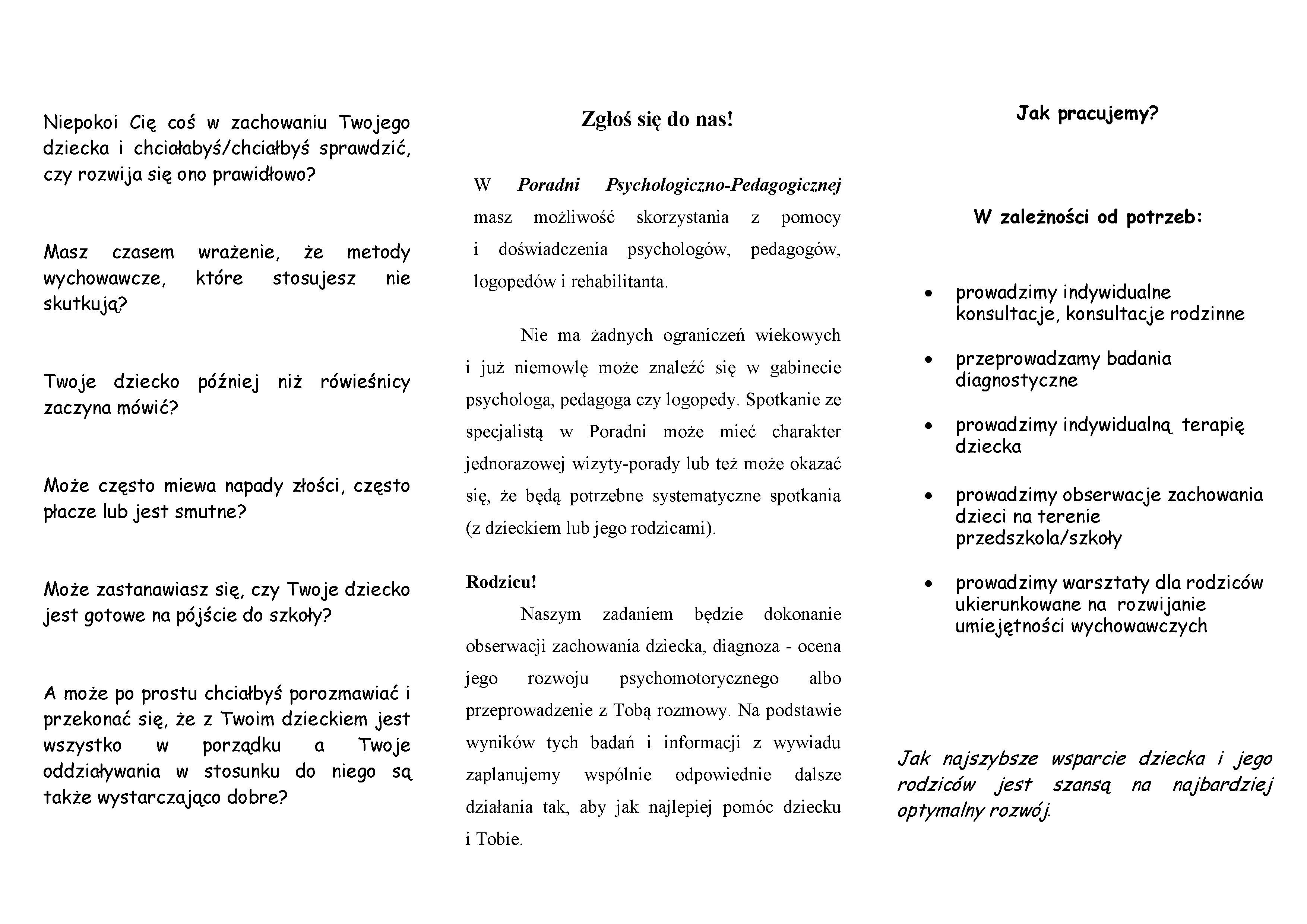 ulotka rodzice poradnia - 0002