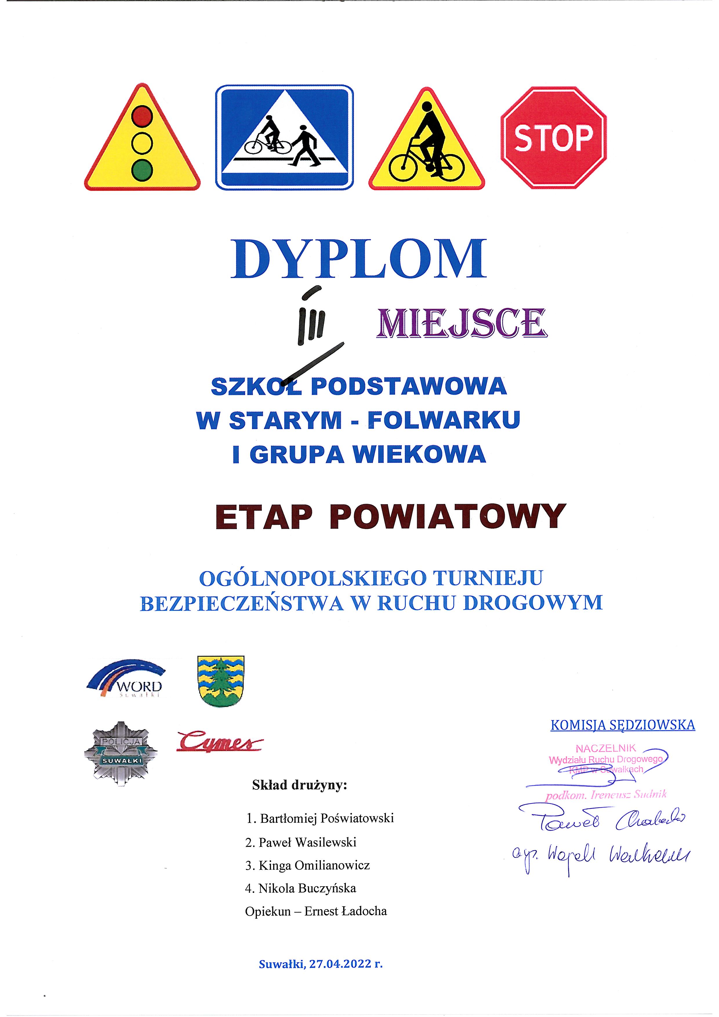 Ogólnopolski Turniej Bezpieczeństwa w Ruchu Drogowym