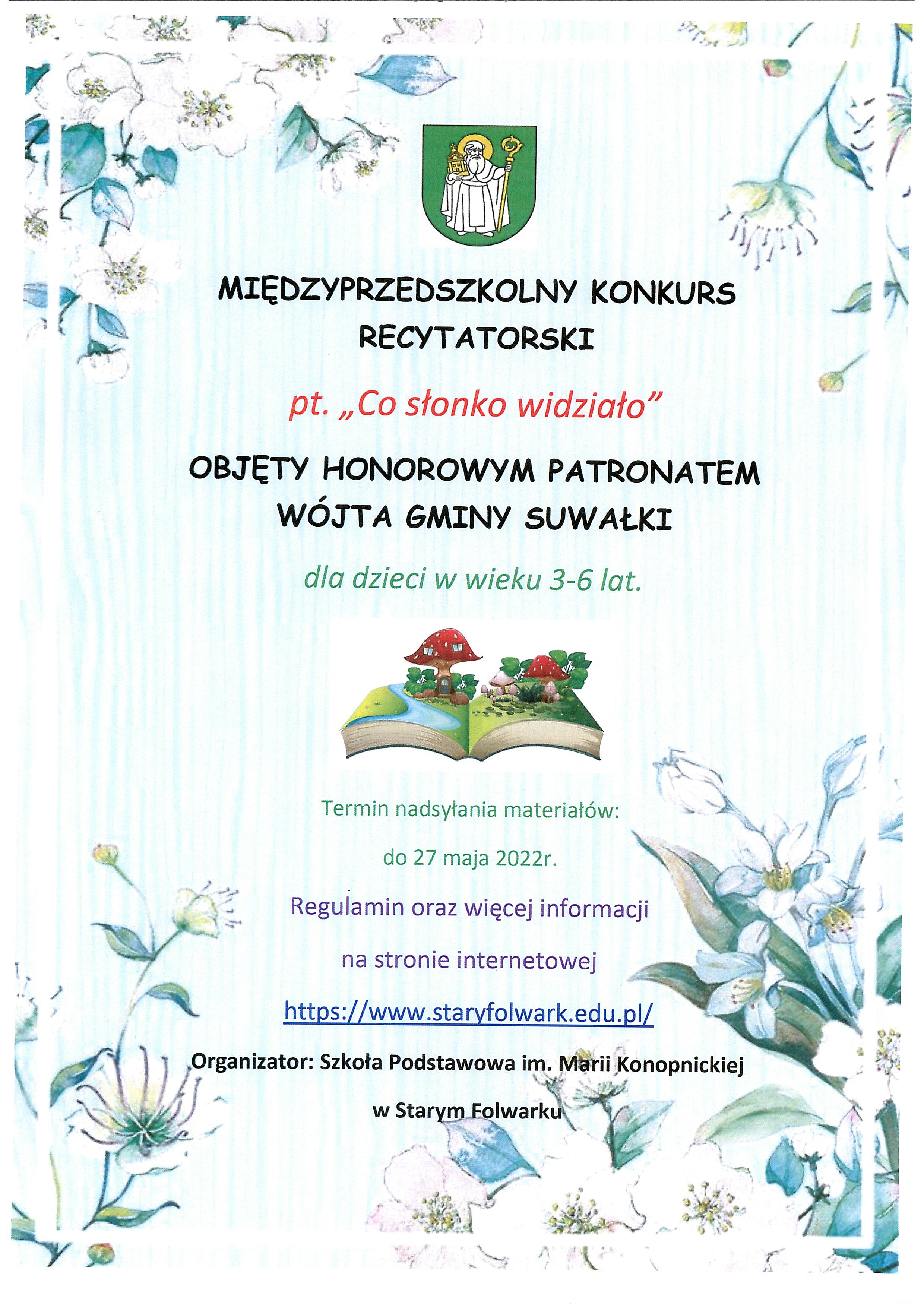 Konkurs Recytatorski „Co słonko widziało”