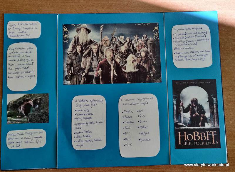 Lapbook 'Hobbit, czyli tam i z powrotem" 