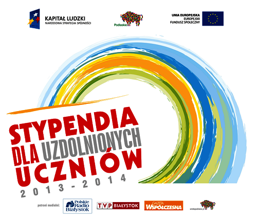 Stypendia w ramach projektu „Wsparcie stypendialne dla uzdolnionych uczniów 2013-2014” – poddziałanie 9.1.3 POKL